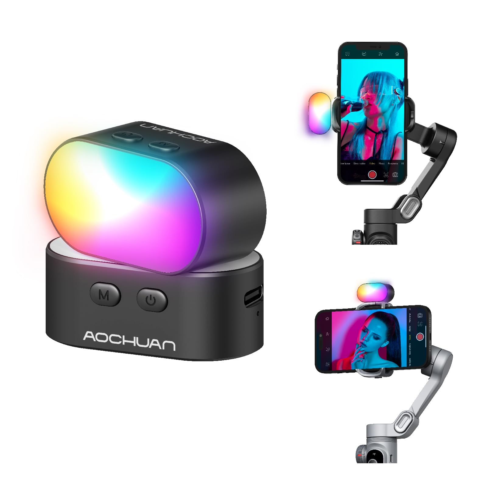 Photography Gear - AOCHUAN RGB Magnetic Fill Light for
