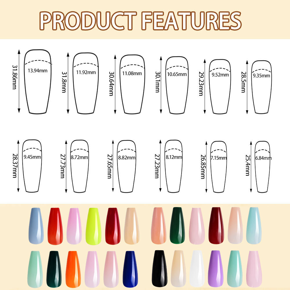 576pcs/Box Colorful Fake Nails - Photography Tips recension och pris