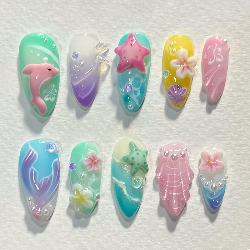 30pcs Summer Press on Nails 3D - Photography Tips recension och pris