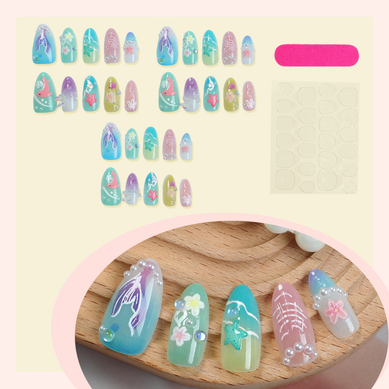 30pcs Summer Press on Nails 3D - Photography Tips recension och pris