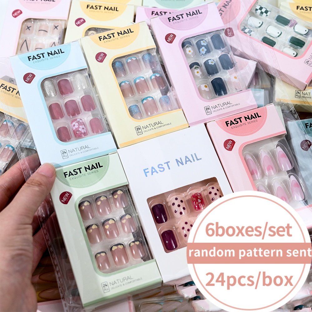 6Boxes/Set Short Square Fake N - Photography Tips recension och pris