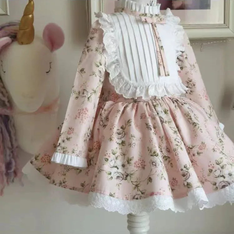 0-12Y Baby Girl Autumn Pink Ro - Photography Vintage Style recension och pris