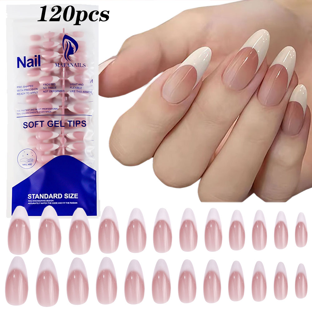 120pcs Pink Medium Almond Fren - Photography Tips recension och pris