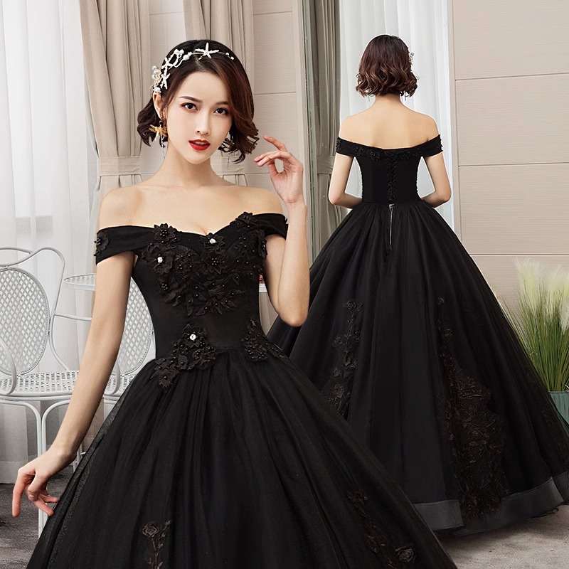 New bridal dress black off-sho - Photography Solo recension och pris