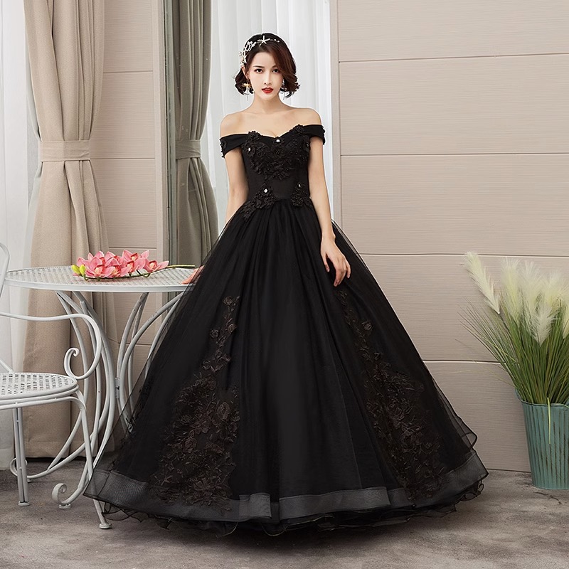 New bridal dress black off-sho - Photography Solo recension och pris