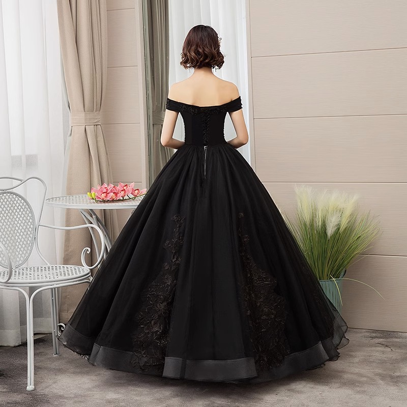 New bridal dress black off-sho - Photography Solo recension och pris