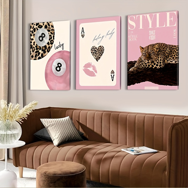 3pcs Leopard Cheetah Canvas Wa - Photography Design recension och pris
