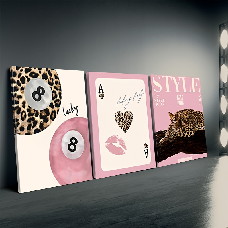 3pcs Leopard Cheetah Canvas Wa - Photography Design recension och pris