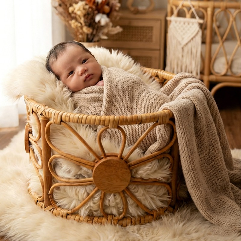 Retro Rattan Newborn Photograp - Photography Vintage Style recension och pris