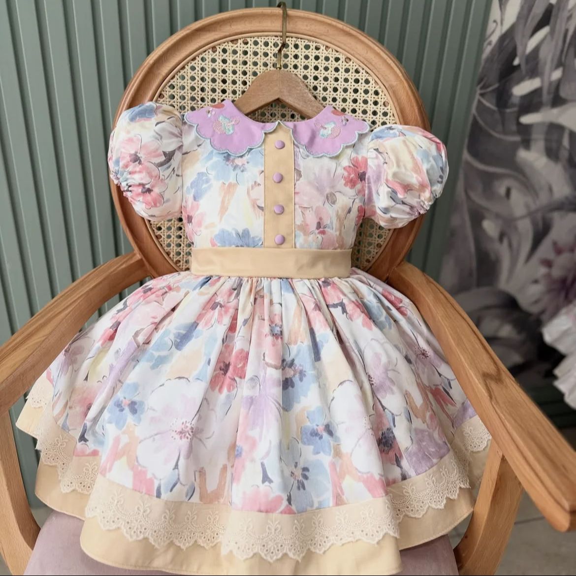 0-12Y Baby Girl Summer Collar  - Photography Vintage Style recension och pris