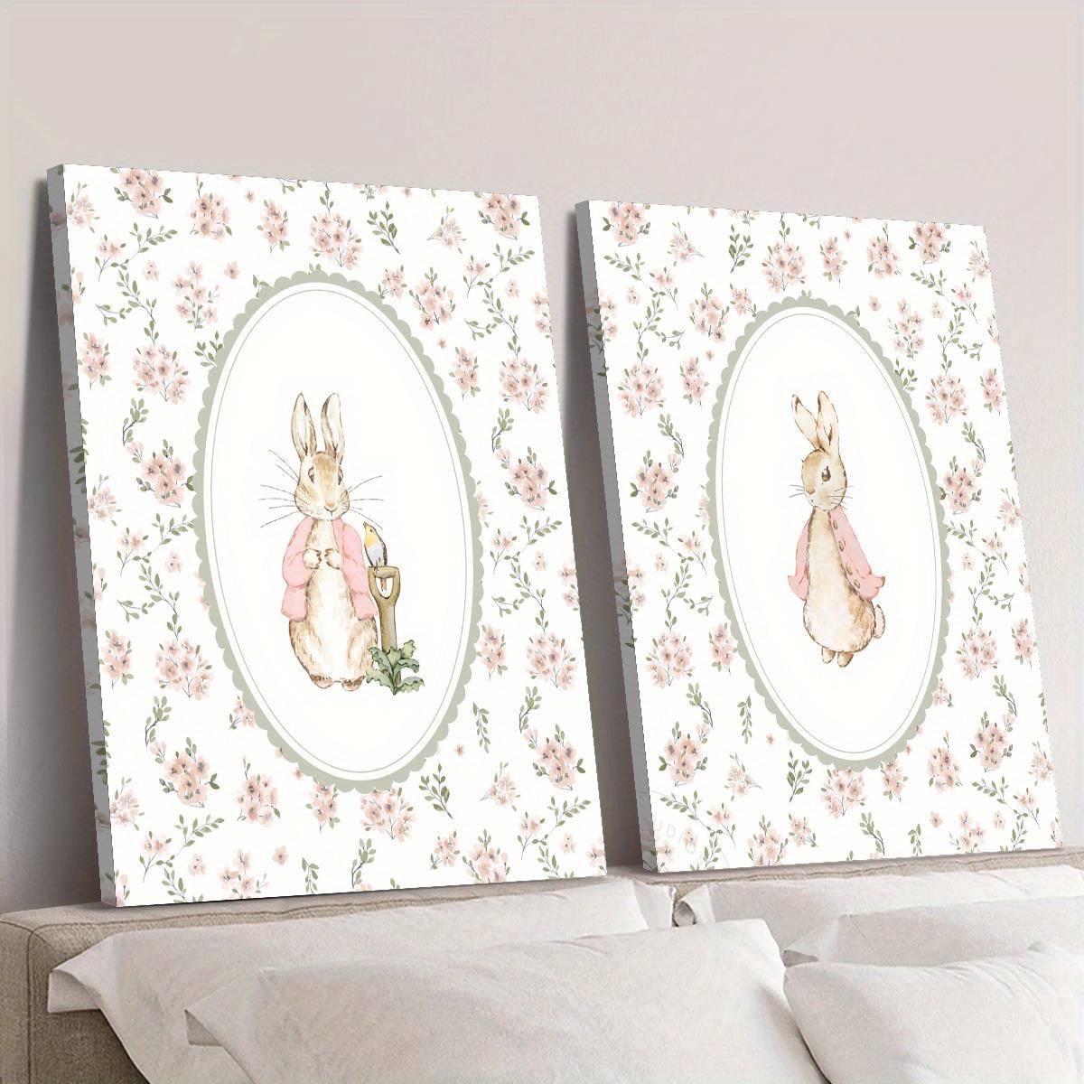 2pcs Retro Easter Rabbit Canva - Photography Design recension och pris
