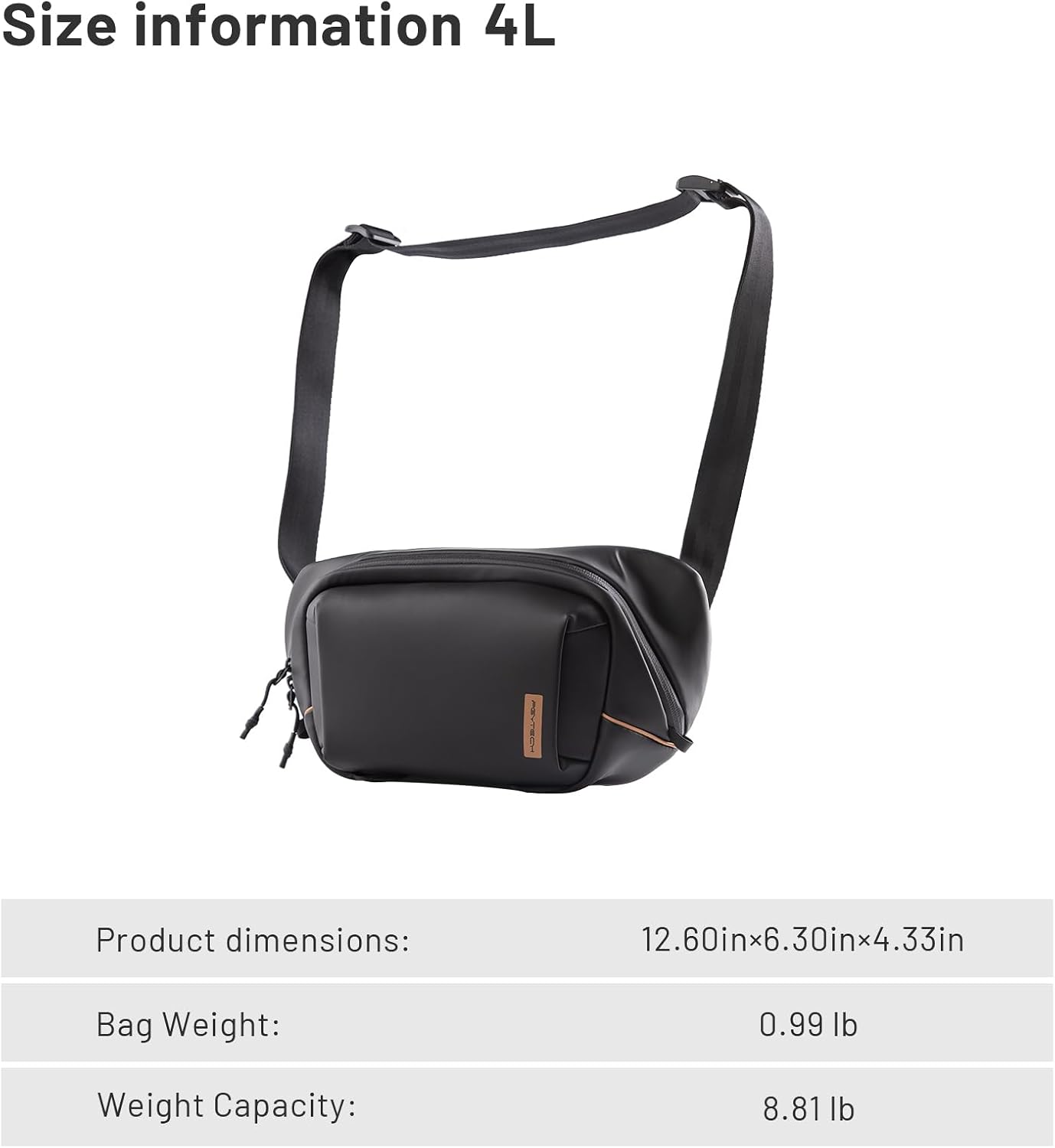 PGYTECH 4L Camera Sling Bag PU - Photography Solo recension och pris