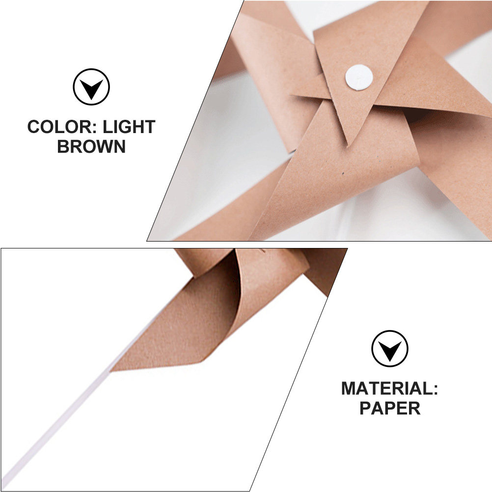 3Pcs Vintage Kraft Paper Windm - Photography Vintage Style recension och pris
