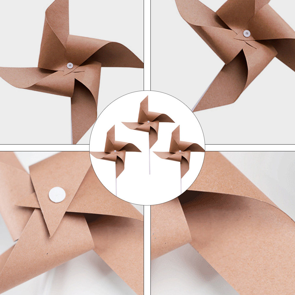 3Pcs Vintage Kraft Paper Windm - Photography Vintage Style recension och pris