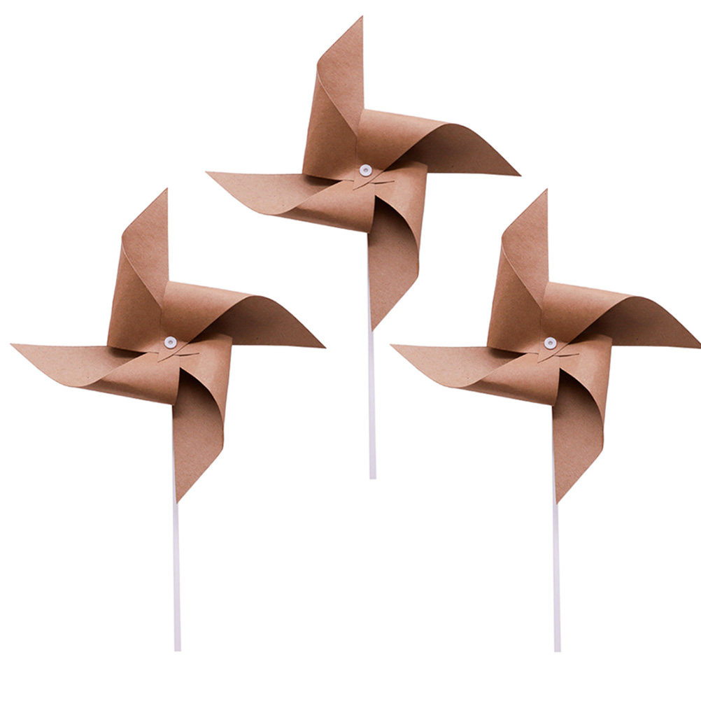 3Pcs Vintage Kraft Paper Windm - Photography Vintage Style recension och pris